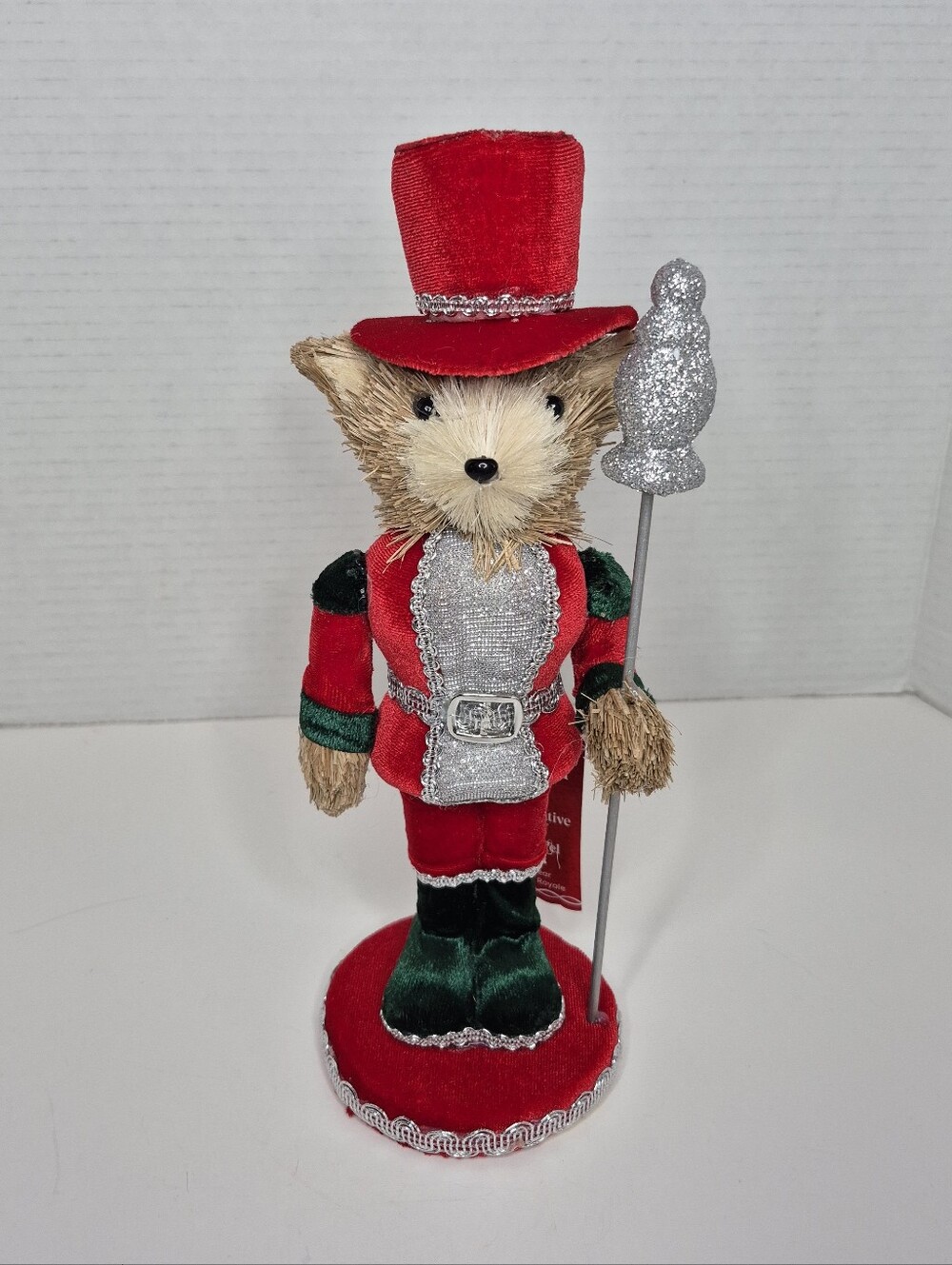 Ashland Royal Guard Bear Nutcracker Sisal Christmas Decor Tabletop Holiday Fig